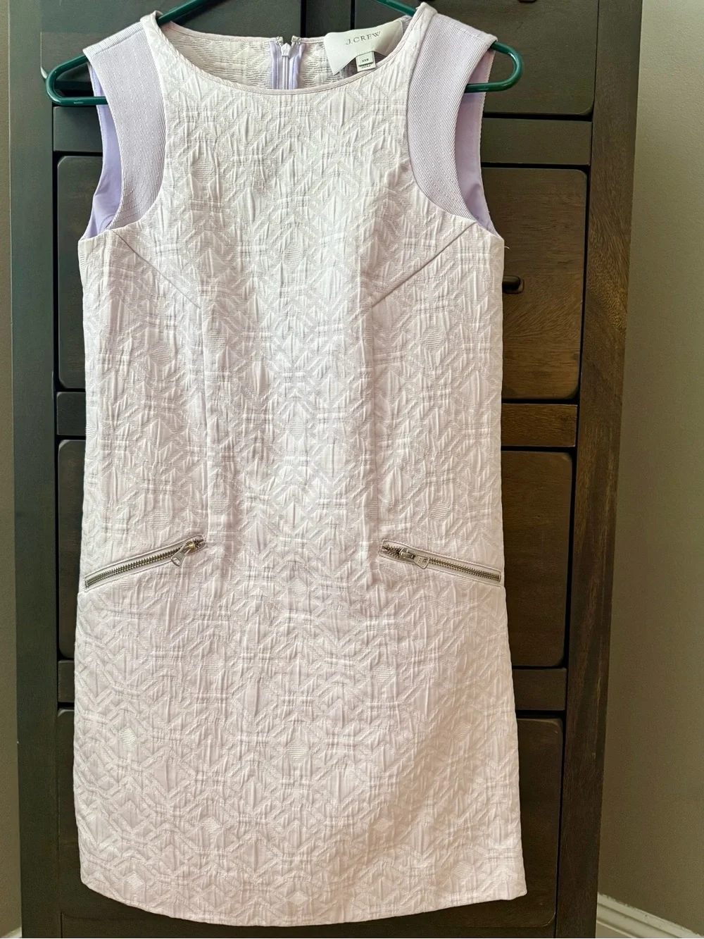 J. Crew Textured Sleeveless Mini Dress in Light Lavender